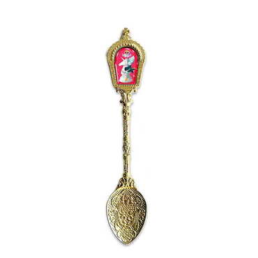 Myros - Theme Park Themed Yellow Metal Souvenir Spoon 25x130 mm