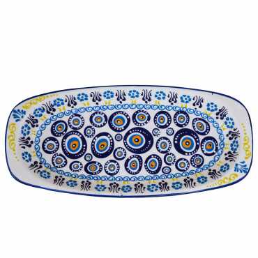 Thin Ceramic Boat Plate 30X14X3.5 Cm - Myros