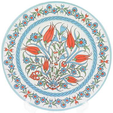 Myros - Tile Pattern Themed Bespoke Printed Glass Plate 21 Cm