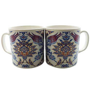 Myros - Tile Pattern Themed Custom Printed Ceramic Coffee Mug 82x90 mm