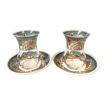 Myros - Tile Pattern Themed Dual Pearl Tea Set