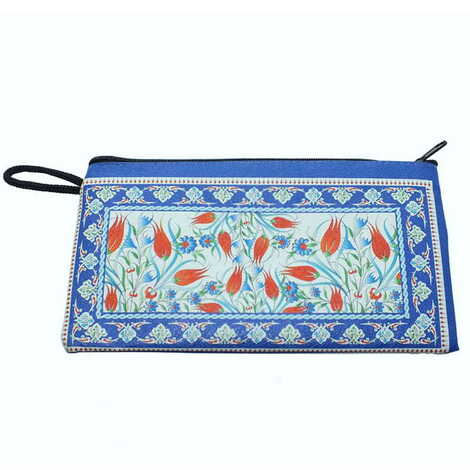 Tile Pattern Themed Turkish Woven Wallet 215x155x8 mm