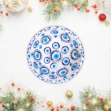 Wholesale 16 Cm Evil Eye Embossed Bowl - 11
