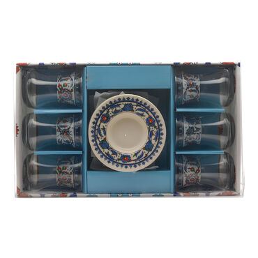 Wholesale Set of 6 Asena Tea Glasses - Standart - 2