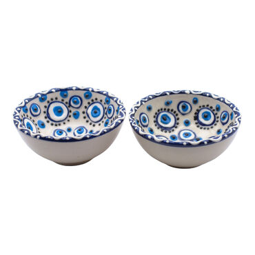 Wholesale 8 Cm Embossed Nazar Set of 3 Bowls - 3