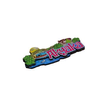 Toptan Akyaka Temalı 3d Resi̇mli̇ Ahşap Magnet - 4