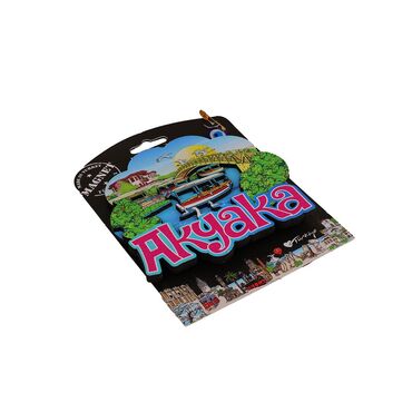 Wholesale Akyaka Themed Myros Carded UV Wooden Refrigerator Magnet - 4