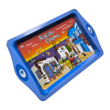 Wholesale Alacati Themed Mini Metal Tray (25*16 Cm) - 2