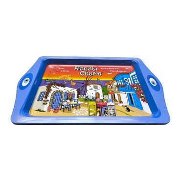 Wholesale Alacati Themed Mini Metal Tray (25*16 Cm) - 3