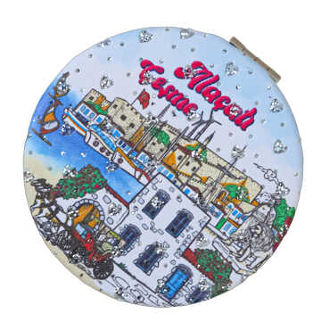Wholesale Alaçatı Themed Myros Round PU Mirror - 6