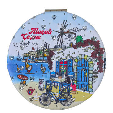 Wholesale Alaçatı Themed Myros Round PU Mirror - 4