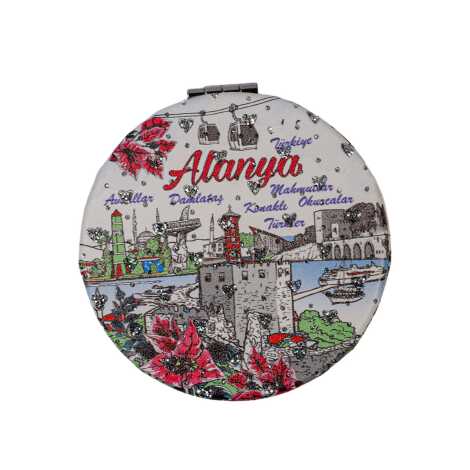 Toptan Alanya Bölgesi Temalı Myros Yuvarlak Pu Ayna - 5