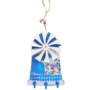 Wholesale Alanya Themed Injection Keychain Windmill House