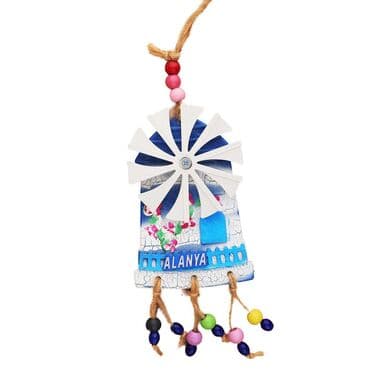 Wholesale Alanya Themed Mini Windmill with Fence Injection Molded