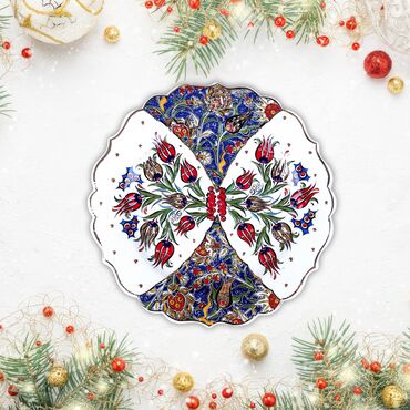 Toptan Altin Seri̇si̇ 30 Cm Çi̇ni̇ Tabak - Myros