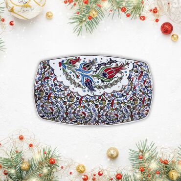 Toptan Altin Seri̇si̇ Çi̇ni̇ Deri̇n Kayik Tabak - Myros