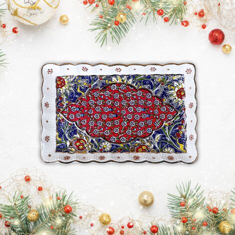 Toptan Altin Seri̇si̇ Çi̇ni̇ Körfez Kayik Tabak - 1