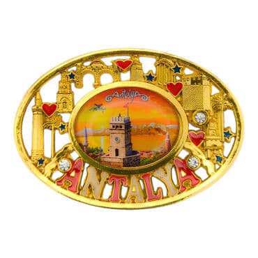 Wholesale Antalya Stone Metal Refrigerator Magnet