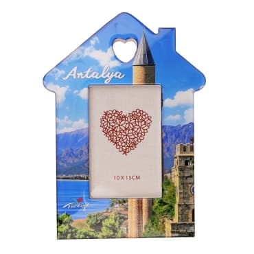 Wholesale Antalya Themed House Shaped Photo Frame 10x15 cm