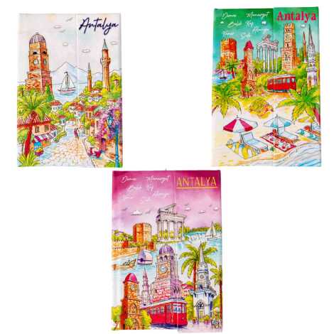 Toptan Antalya Temalı Miknatıslı Defter Orta - 3