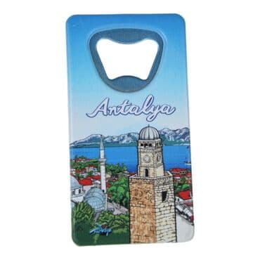 Wholesale Antalya Themed Myros UV Rectangle Bottle Opener 52*100 mm