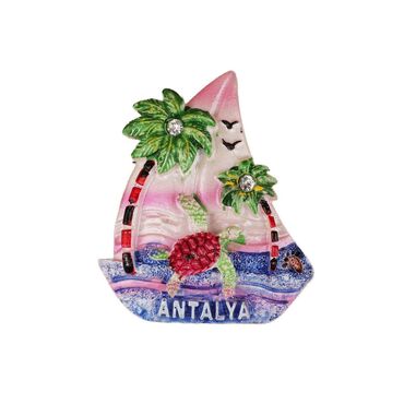 Toptan Antalya Temalı Taşli Ve Sedefli̇ Polyester Magnet - 3