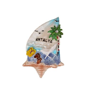 Toptan Antalya Temalı Taşli Ve Sedefli̇ Polyester Magnet - 8
