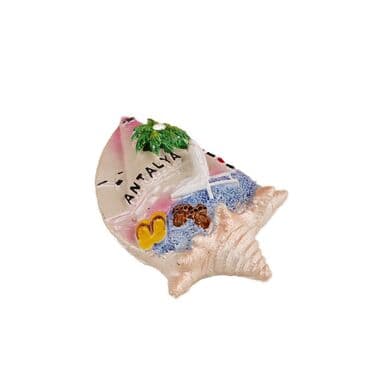 Toptan Antalya Temalı Taşli Ve Sedefli̇ Polyester Magnet - 78