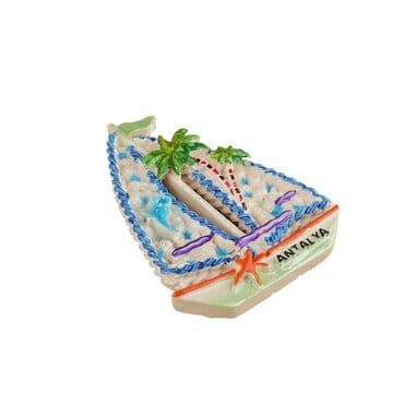 Toptan Antalya Temalı Taşli Ve Sedefli̇ Polyester Magnet - 79
