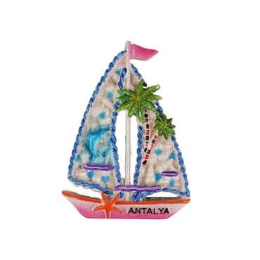 Toptan Antalya Temalı Taşli Ve Sedefli̇ Polyester Magnet - 13