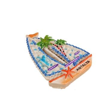 Toptan Antalya Temalı Taşli Ve Sedefli̇ Polyester Magnet - 81