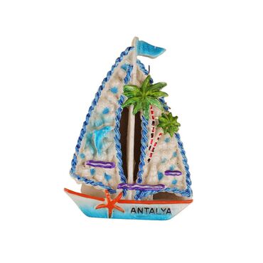 Toptan Antalya Temalı Taşli Ve Sedefli̇ Polyester Magnet - 16