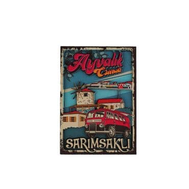 Wholesale Ayvalık Themed 3D Picture Wooden Refrigerator Magnet - 8