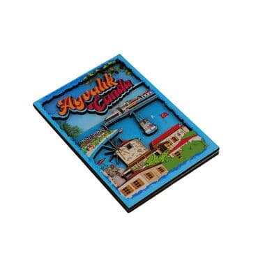 Wholesale Ayvalık Themed 3D Picture Wooden Refrigerator Magnet - 3