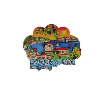 Wholesale Ayvalık Themed 3D Picture Wooden Refrigerator Magnet - 10