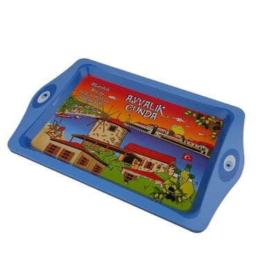 Wholesale Ayvalık Themed Mini Metal Tray 25x16 cm - 5