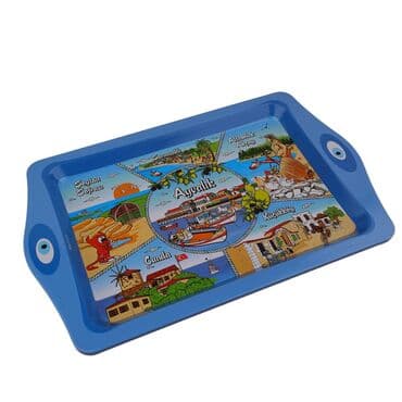 Wholesale Ayvalık Themed Mini Metal Tray 25x16 cm - 6