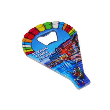 Wholesale Ayvalık Region Themed Myros UV Parachute Bottle Opener - 12