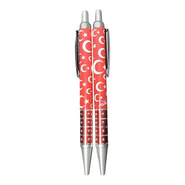 Wholesale Flag Themed Push Button Ballpoint Pen - Standart - 2