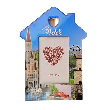 Wholesale Belek Themed House Shaped Photo Frame 10x15 cm