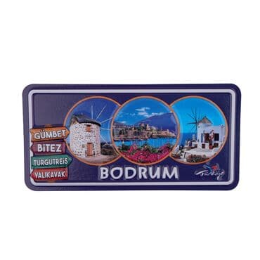 Wholesale Bodrum Themed Embossed PVC Refrigerator Magnet 60x120 mm - 4