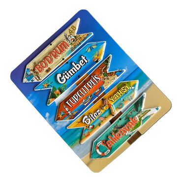 Wholesale Bodrum Themed Embossed PVC Refrigerator Magnet 70x90 mm - 11