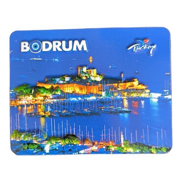 Wholesale Bodrum Themed Embossed PVC Refrigerator Magnet 70x90 mm - 5