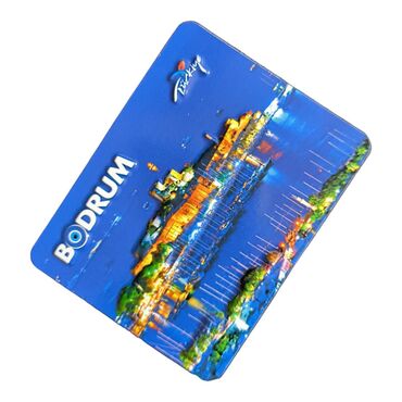 Wholesale Bodrum Themed Embossed PVC Refrigerator Magnet 70x90 mm - 13