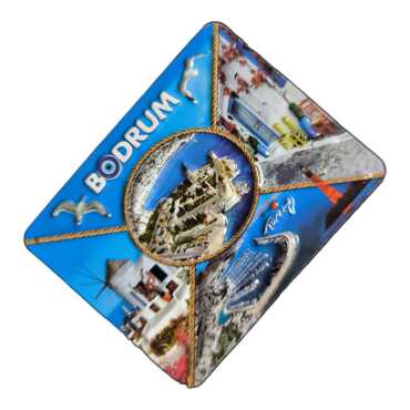 Wholesale Bodrum Themed Embossed PVC Refrigerator Magnet 70x90 mm - 16