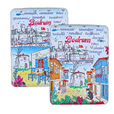 Wholesale Bodrum Themed Myros Rectangle PU Mirror - 2