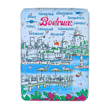 Wholesale Bodrum Themed Myros Rectangle PU Mirror - 3