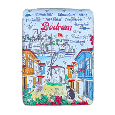 Wholesale Bodrum Themed Myros Rectangle PU Mirror - 4