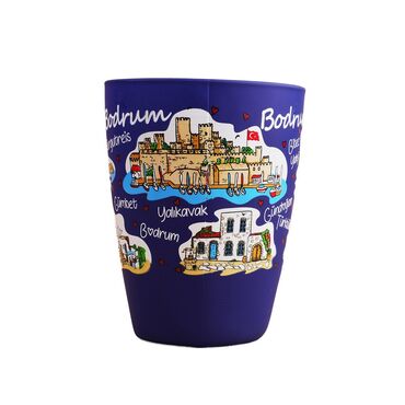 Wholesale Bodrum Themed Oval Glass Mug 27 Cl - 2