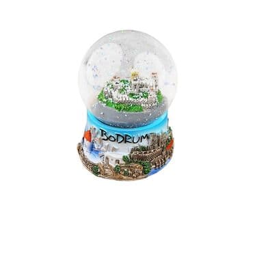 Wholesale Bodrum Themed Polyester Snow Globe 65 mm